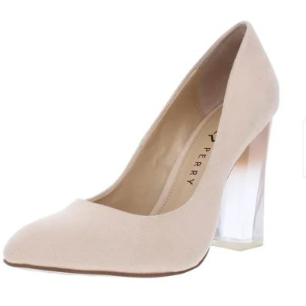 Katy Perry  A. W Pump Faux Suede lucite 6..5 NWOY